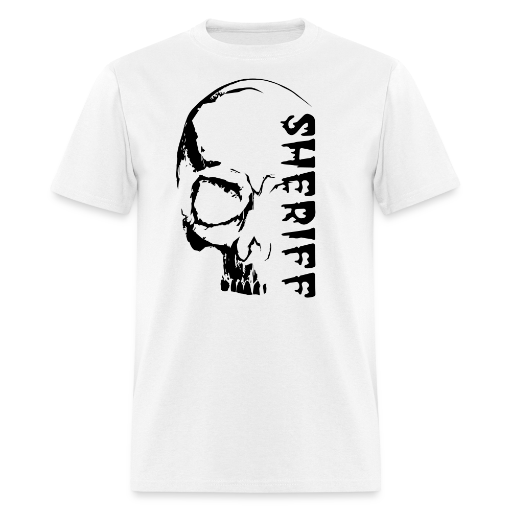 Unisex Classic T-Shirt - Halloween Sheriff Skull - white