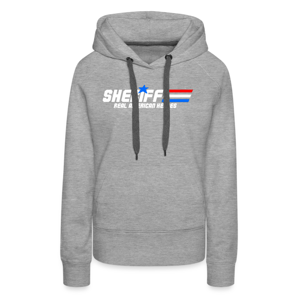 Women’s Premium Hoodie - Sheriff "Real American Heroes" - heather grey