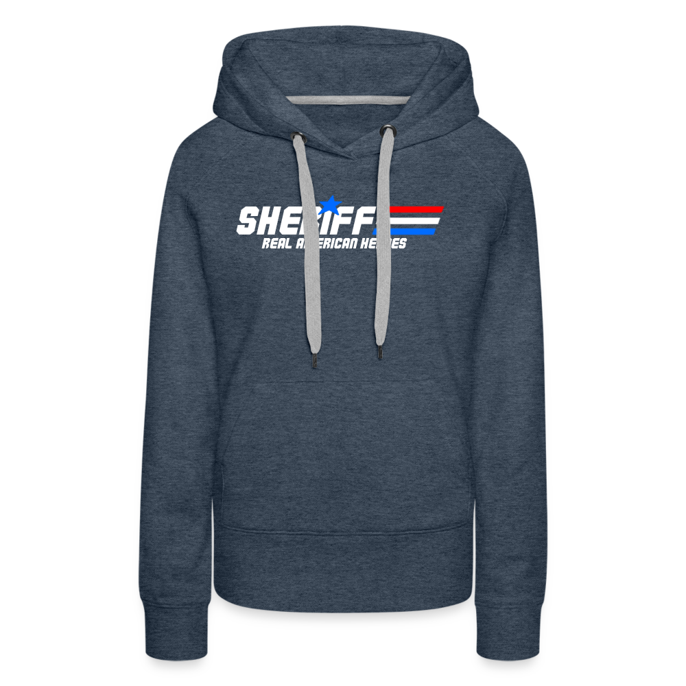 Women’s Premium Hoodie - Sheriff "Real American Heroes" - heather denim