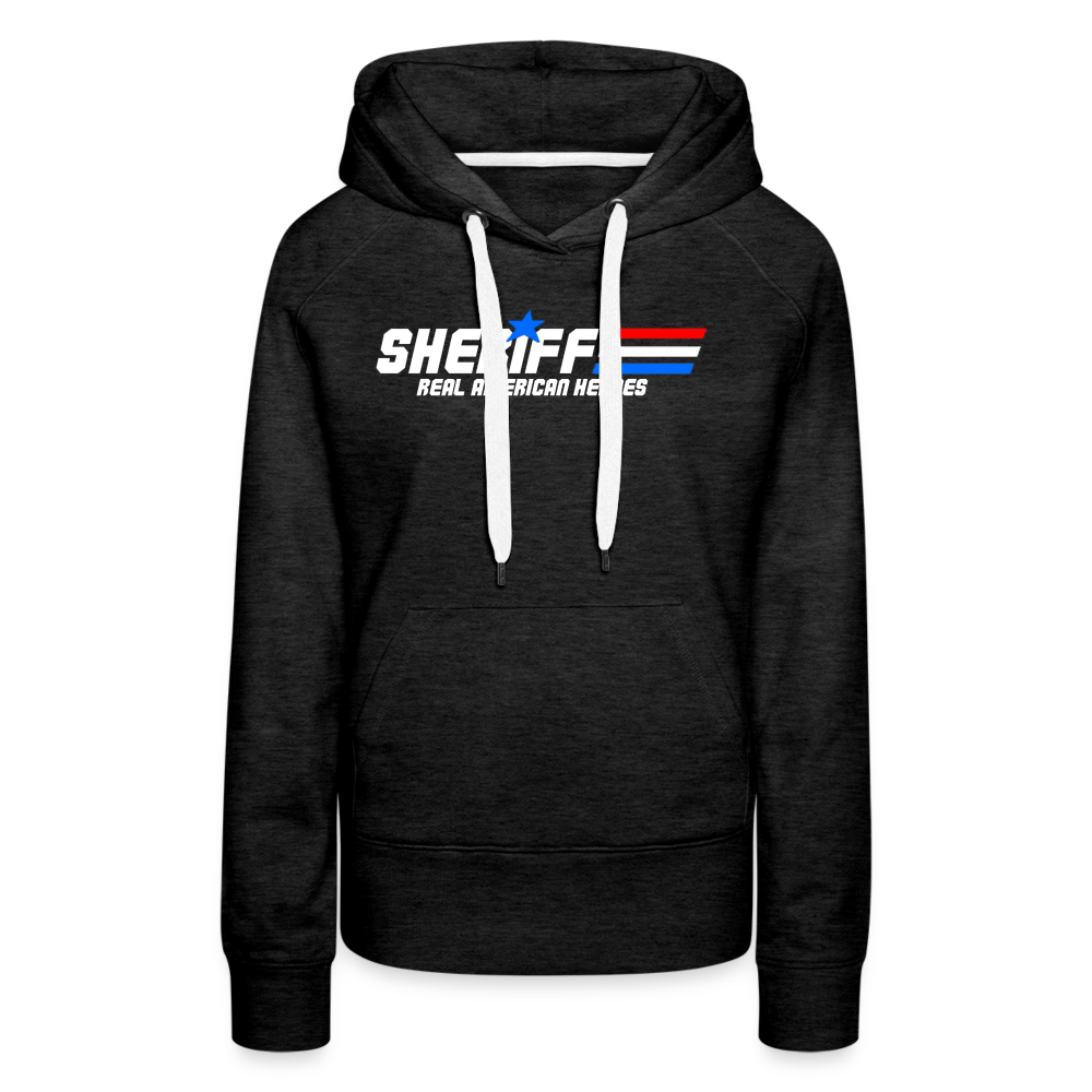 Women’s Premium Hoodie - Sheriff "Real American Heroes" - charcoal grey