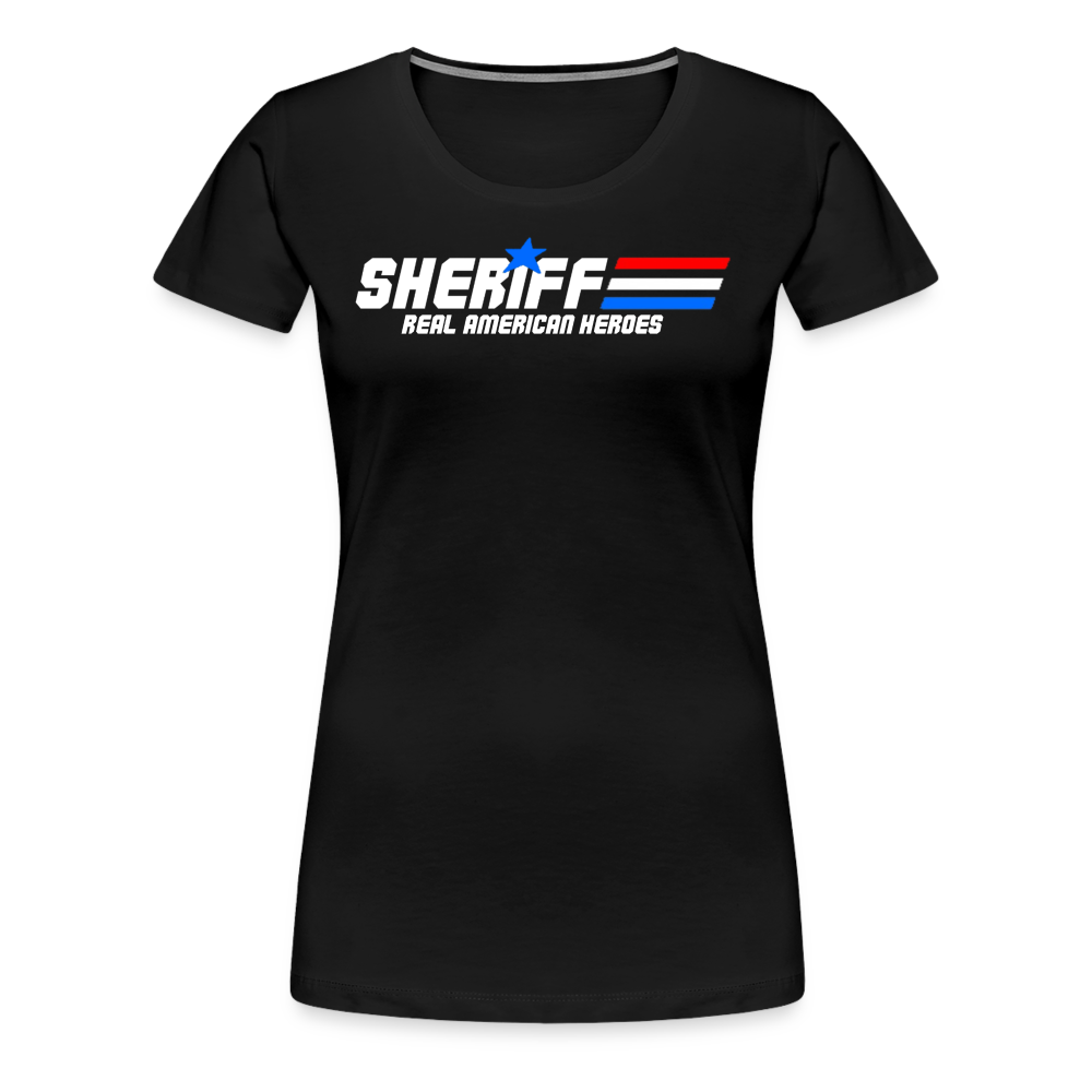 Women’s Premium T-Shirt - Sheriff "Real American Heroes" - black