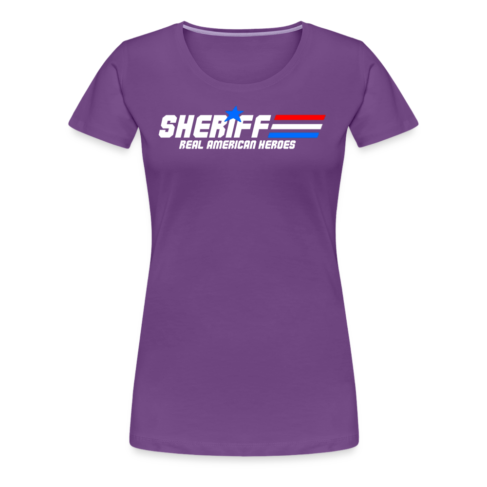 Women’s Premium T-Shirt - Sheriff "Real American Heroes" - purple