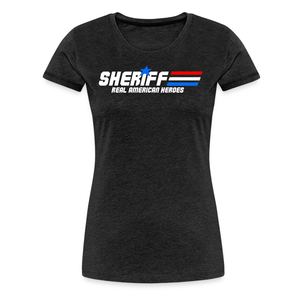 Women’s Premium T-Shirt - Sheriff "Real American Heroes" - charcoal grey