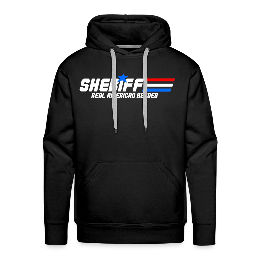 Men’s Premium Hoodie - Sheriff "Real American Heroes" - black