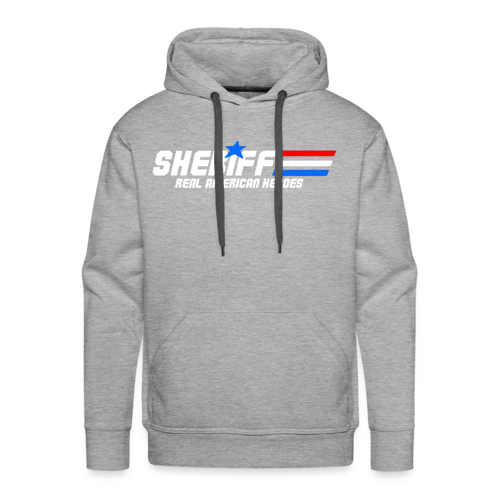 Men’s Premium Hoodie - Sheriff "Real American Heroes" - heather grey