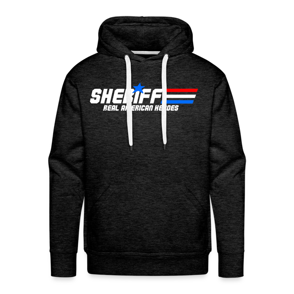 Men’s Premium Hoodie - Sheriff "Real American Heroes" - charcoal grey