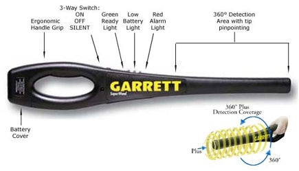 Garrett Super Wand Hand-Held Metal Detector