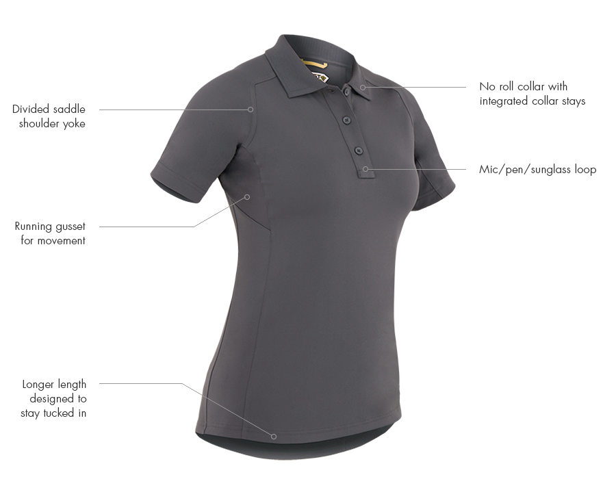 First Tactical Women's Performance Short Sleeve Polo - red-diamond-uniform-police-supply