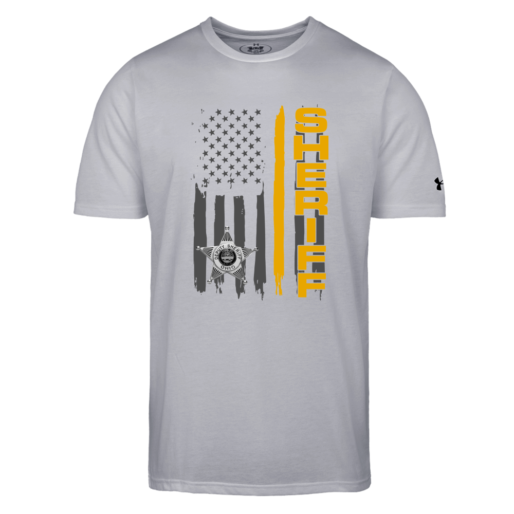 Under Armour Men's Athletic 2.0 T-Shirt - Ohio Sheriff Vertical Flag - gray