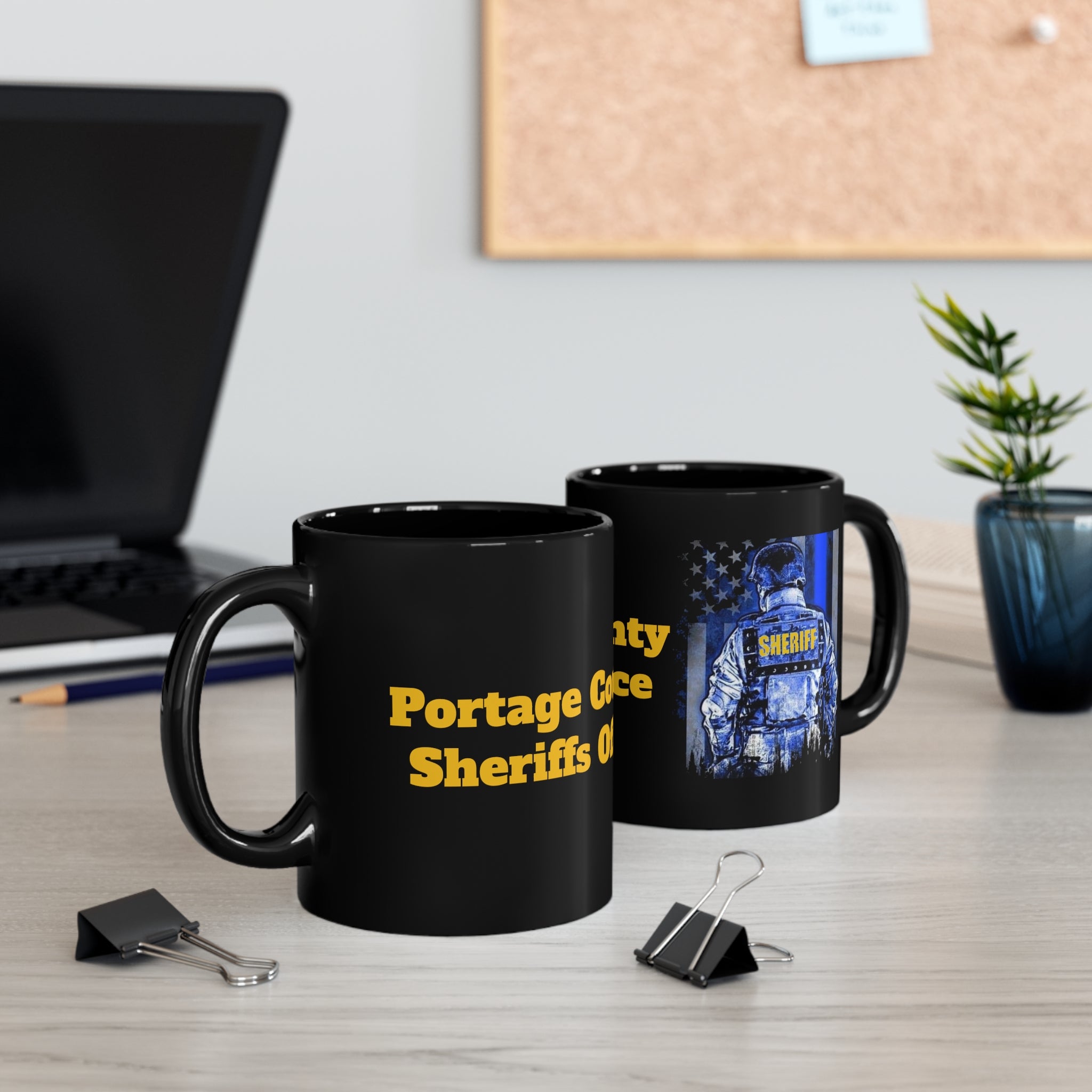 Black mug 11oz - Portage County Sheriffs Office