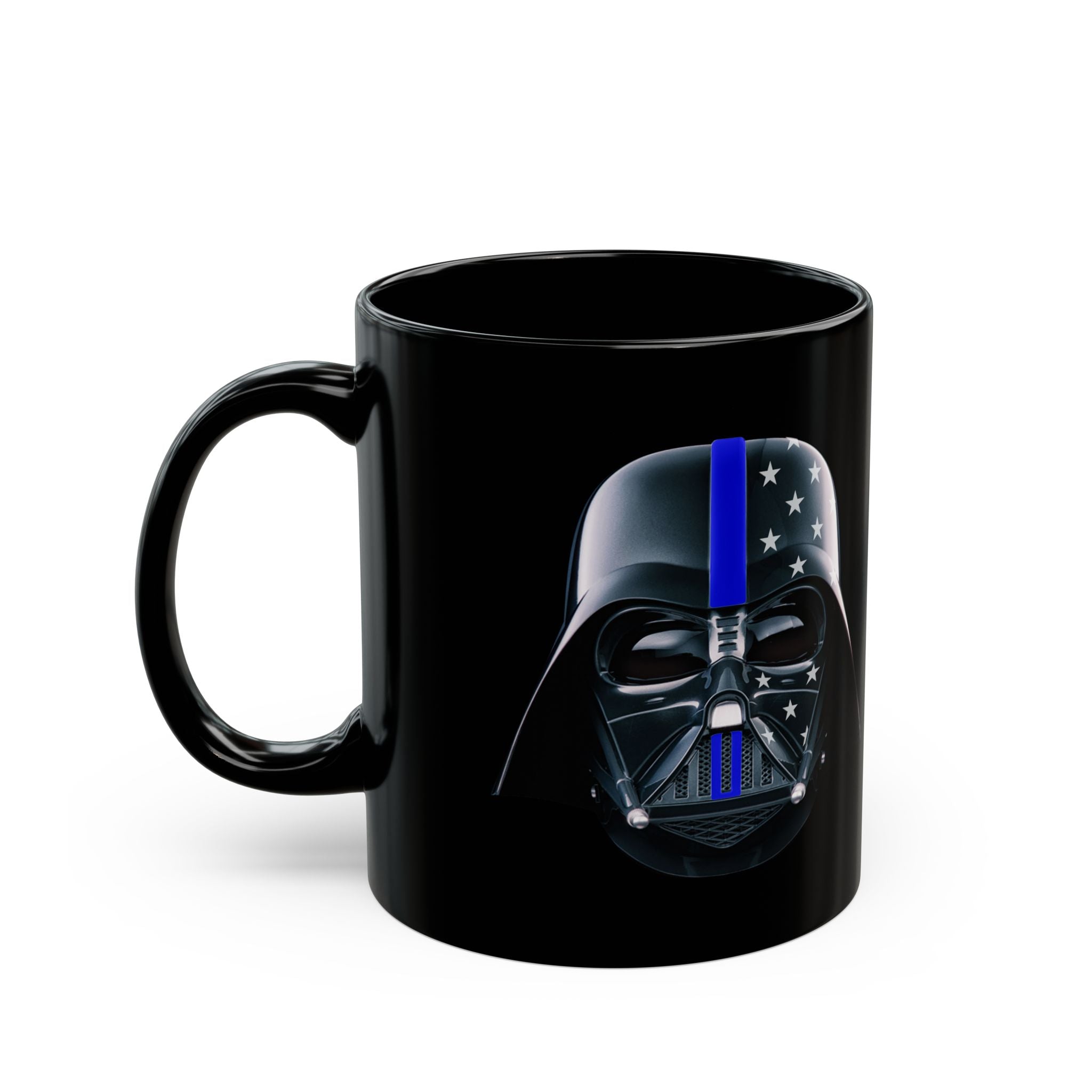 Black Mug (11oz, 15oz) - Darth Vader Thin Blue Line