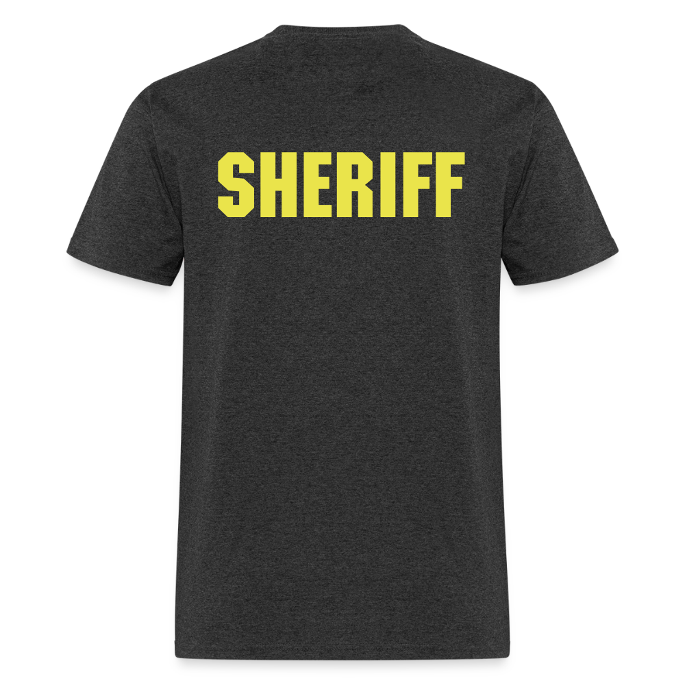 Unisex Classic T-Shirt - Sheriff Front and Back - heather black