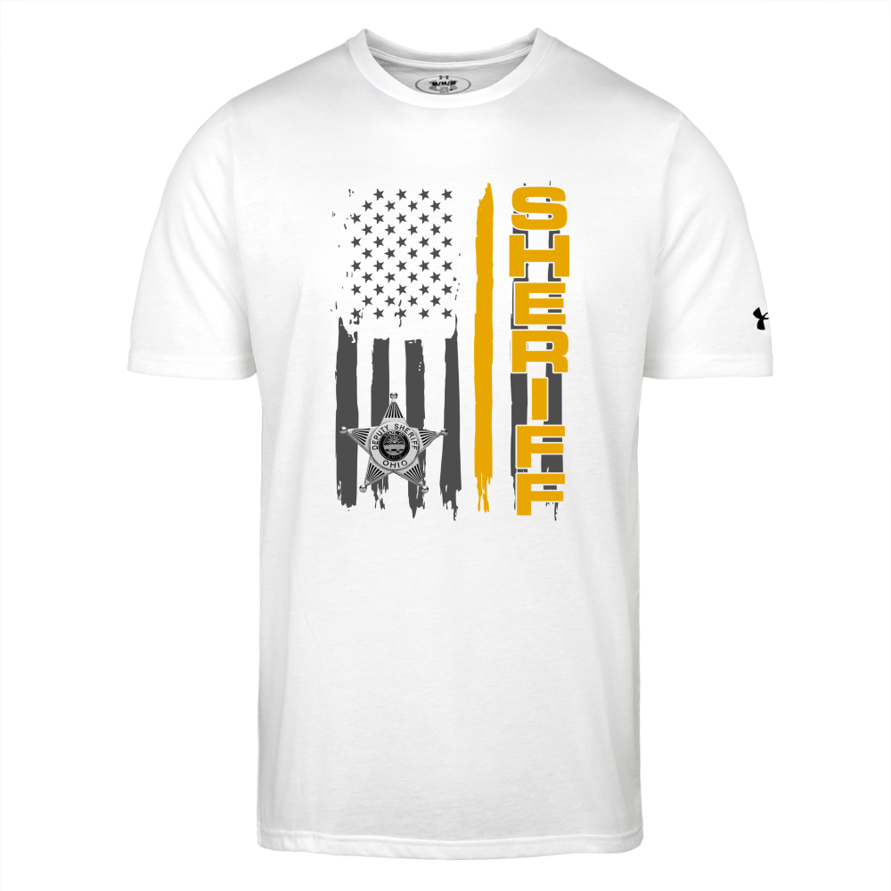 Under Armour Men's Athletic 2.0 T-Shirt - Ohio Sheriff Vertical Flag - white