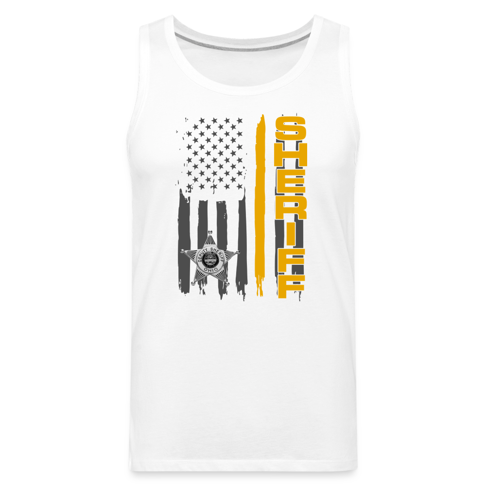 Men’s Premium Tank - Ohio Sheriff Vertical - white