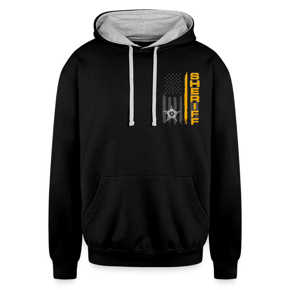Men’s Premium Hoodie - Ohio Sheriff Vertical Flag - black/heather gray