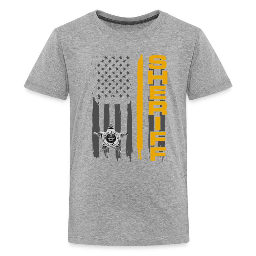 Kids' Premium T-Shirt - Ohio Sheriff Vertical - heather gray