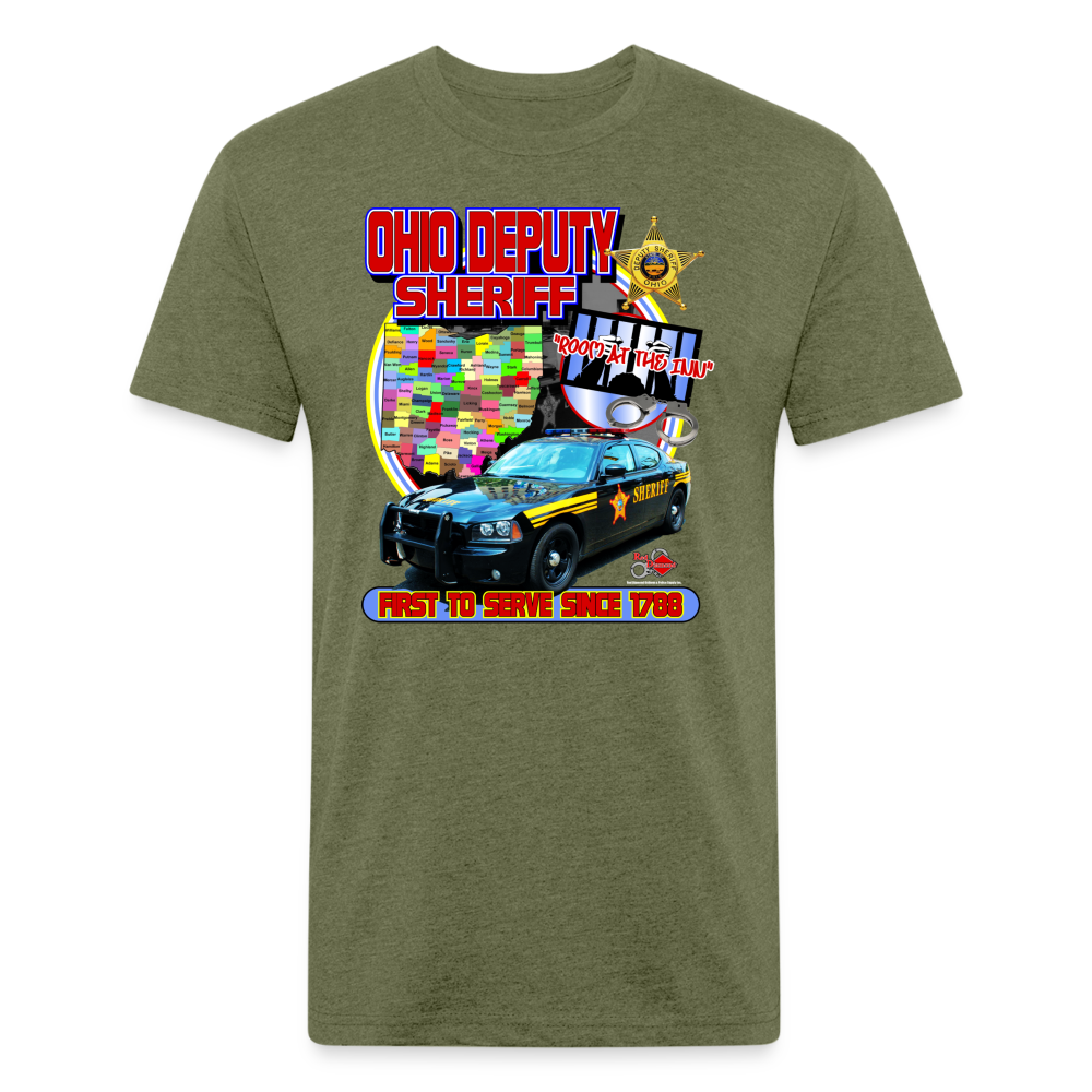 Unisex Poly/Cotton T-Shirt by Next Level - Ohio Sheriff "Room at the Inn" - heather military green