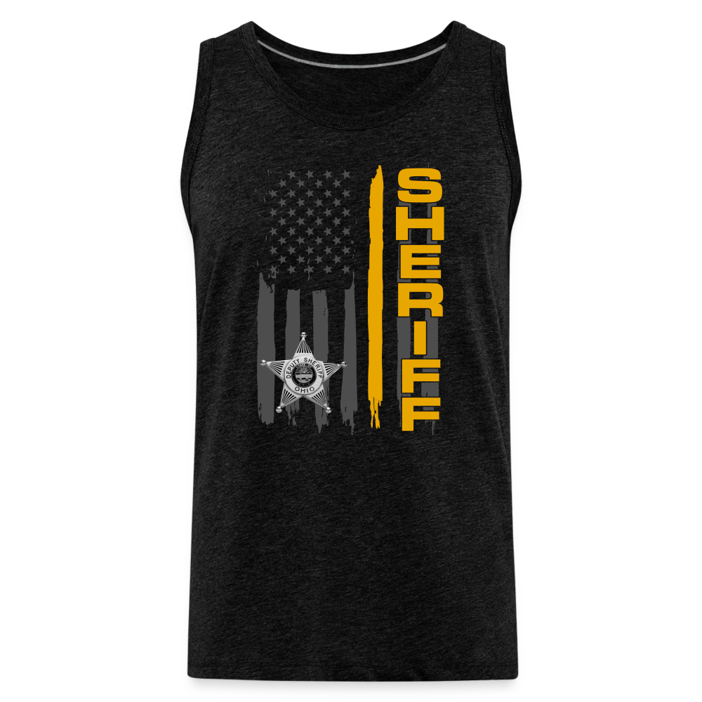 Men’s Premium Tank - Ohio Sheriff Vertical - charcoal grey