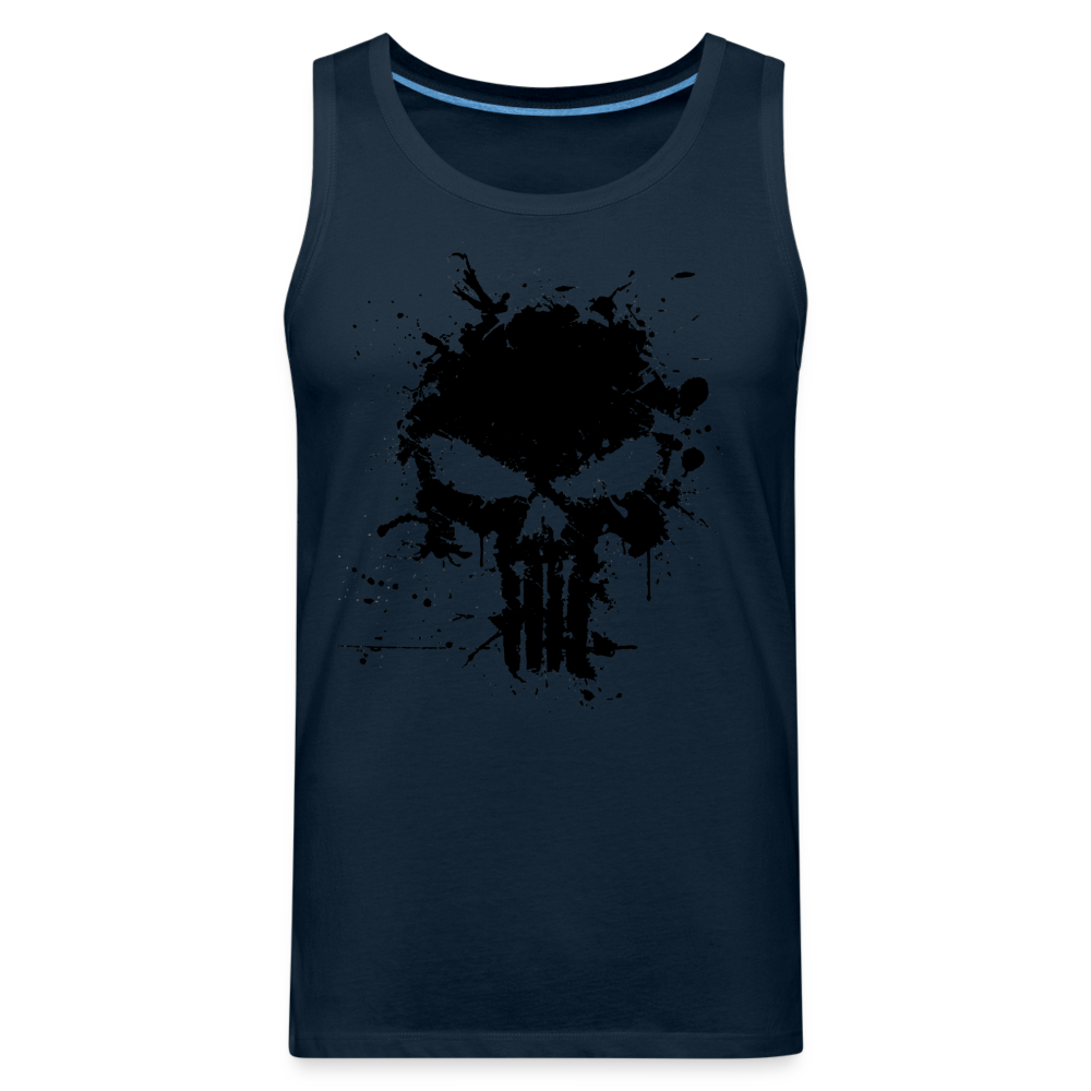 Men’s Premium Tank - Punisher Splatter - deep navy