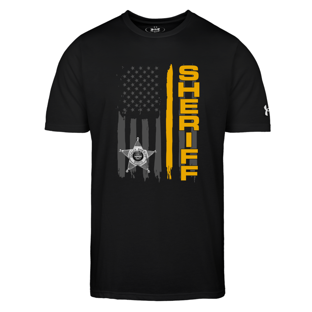 Under Armour Men's Athletic 2.0 T-Shirt - Ohio Sheriff Vertical Flag - black