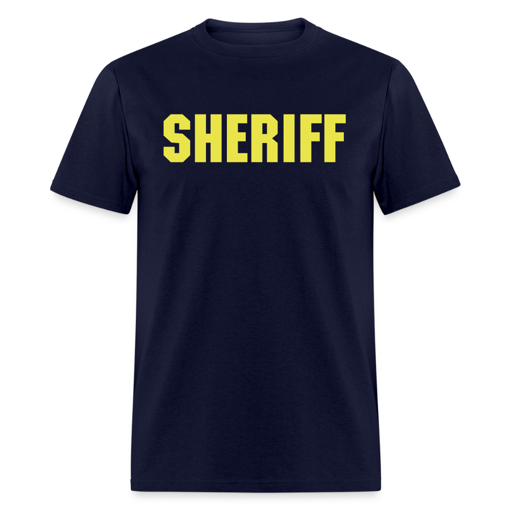 Unisex Classic T-Shirt - Sheriff Front and Back - navy