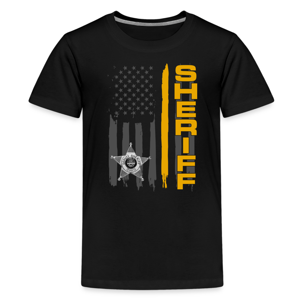 Kids' Premium T-Shirt - Ohio Sheriff Vertical - black