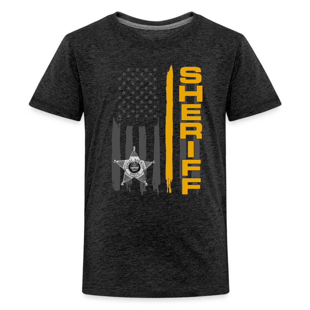 Kids' Premium T-Shirt - Ohio Sheriff Vertical - charcoal grey