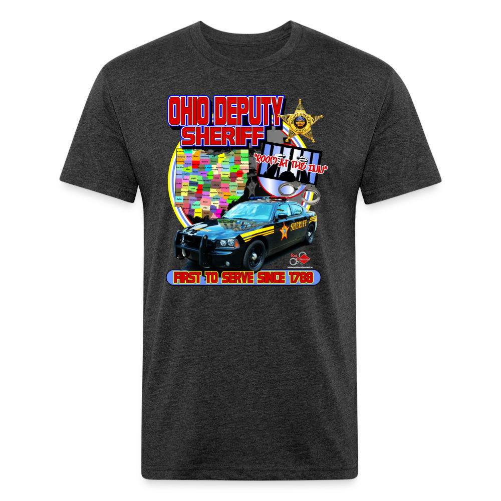 Unisex Poly/Cotton T-Shirt by Next Level - Ohio Sheriff "Room at the Inn" - heather black