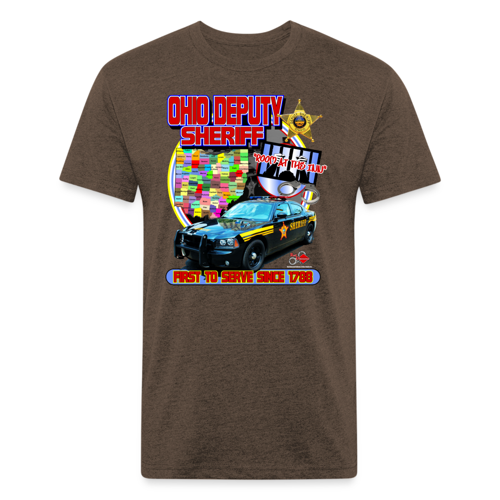 Unisex Poly/Cotton T-Shirt by Next Level - Ohio Sheriff "Room at the Inn" - heather espresso