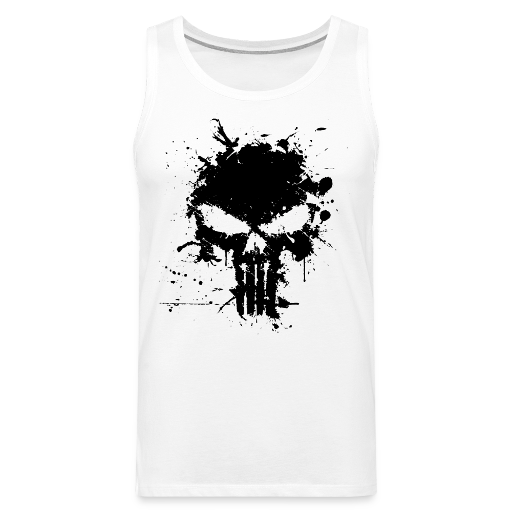 Men’s Premium Tank - Punisher Splatter - white