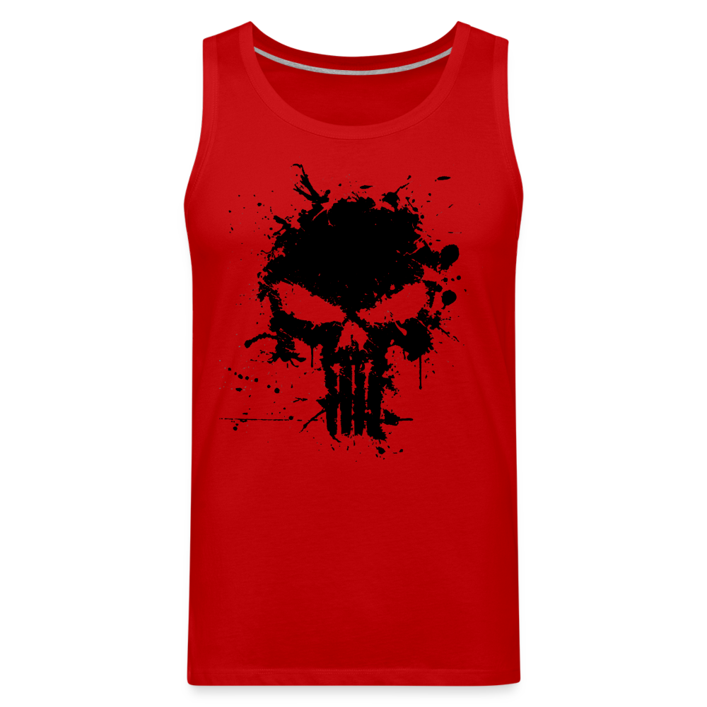 Men’s Premium Tank - Punisher Splatter - red