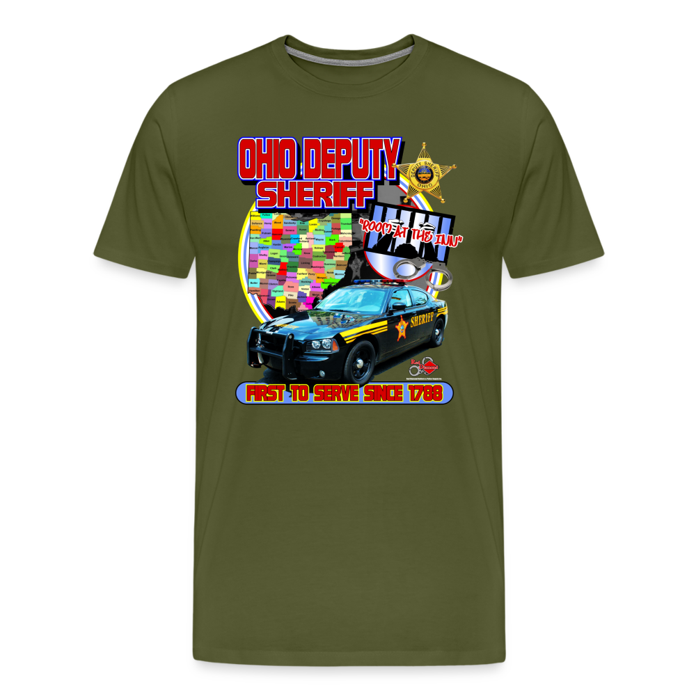 Men's Premium T-Shirt - Ohio Sheriff "Room at the Inn" - olive green