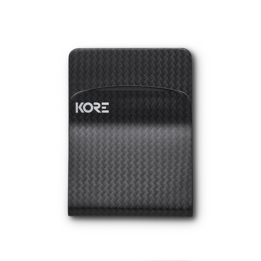 Kore Essentials Leather Sim Wallet & Carbon Fiber Money Cip