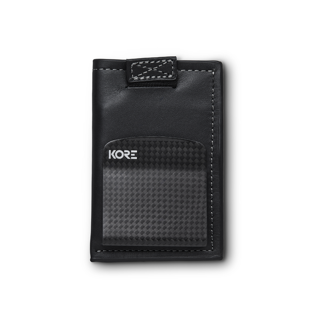 Kore Essentials Leather Sim Wallet & Carbon Fiber Money Cip