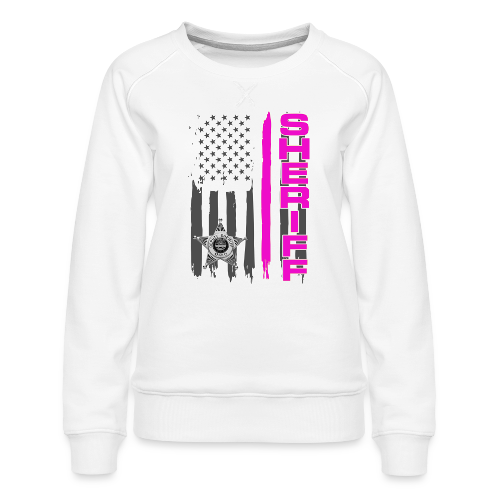 Women’s Premium Sweatshirt - Ohio Sheriff Vertical Pink - white