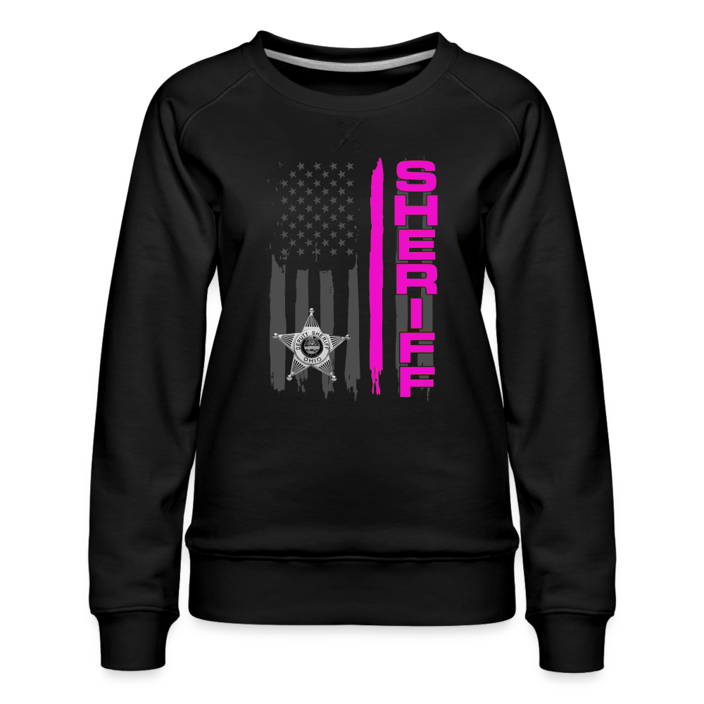 Women’s Premium Sweatshirt - Ohio Sheriff Vertical Pink - black