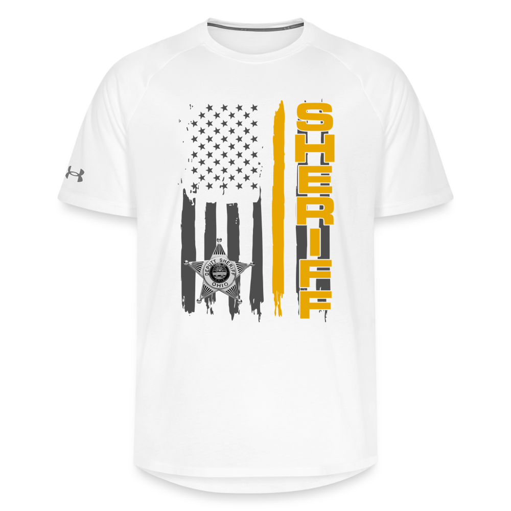 Under Armour Unisex Athletics T-Shirt - Ohio Sheriff Vertical Flag - white