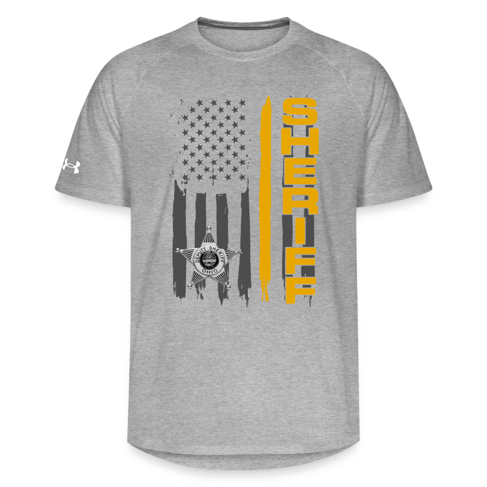 Under Armour Unisex Athletics T-Shirt - Ohio Sheriff Vertical Flag - heather gray