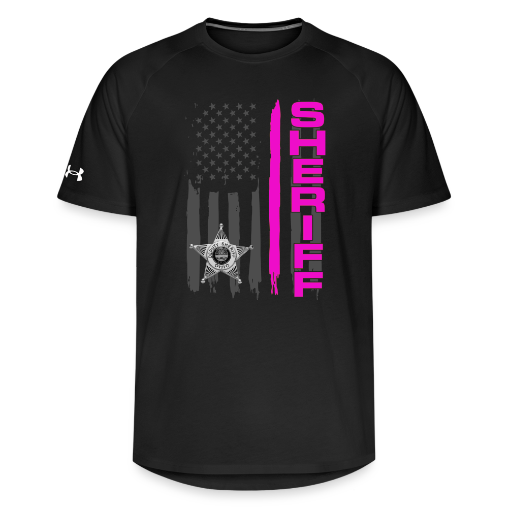 Under Armour Unisex Athletics T-Shirt - Ohio Sheriff Vertical Flag Pink - black