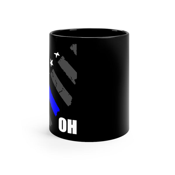 Black mug 11oz - Ohio Thin Blue Line