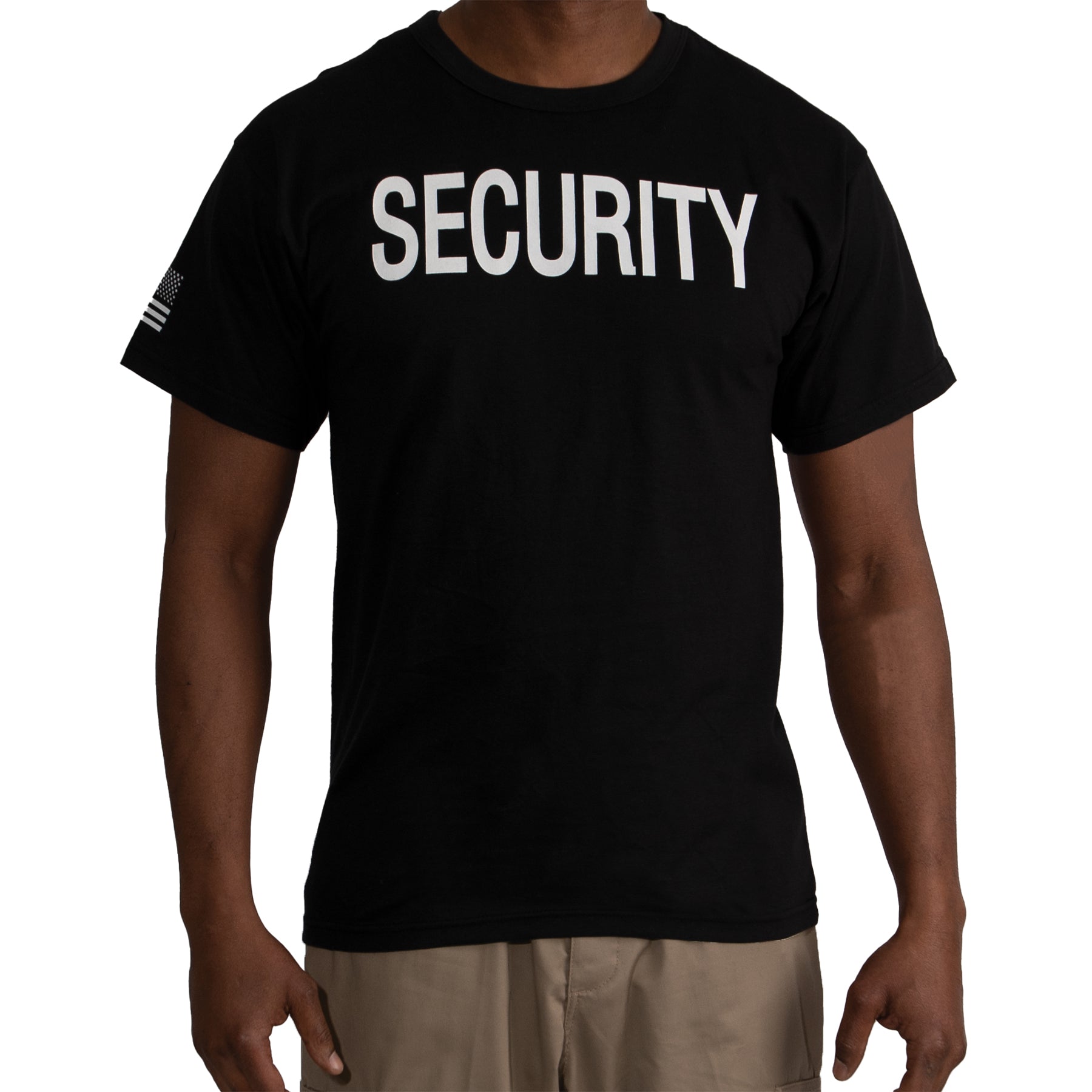 Rothco 2-Sided Security T-Shirt with US Flag On Sleeve