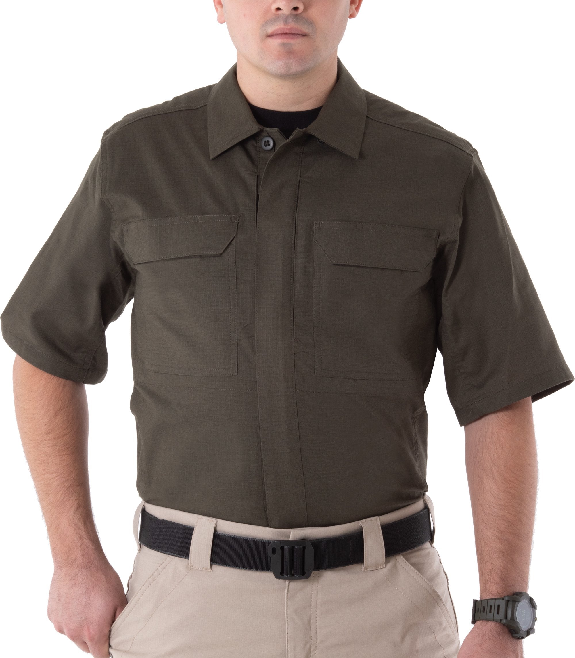 Propper Men's Kinetic Long Sleeve Shirt, Khaki, Small/Long