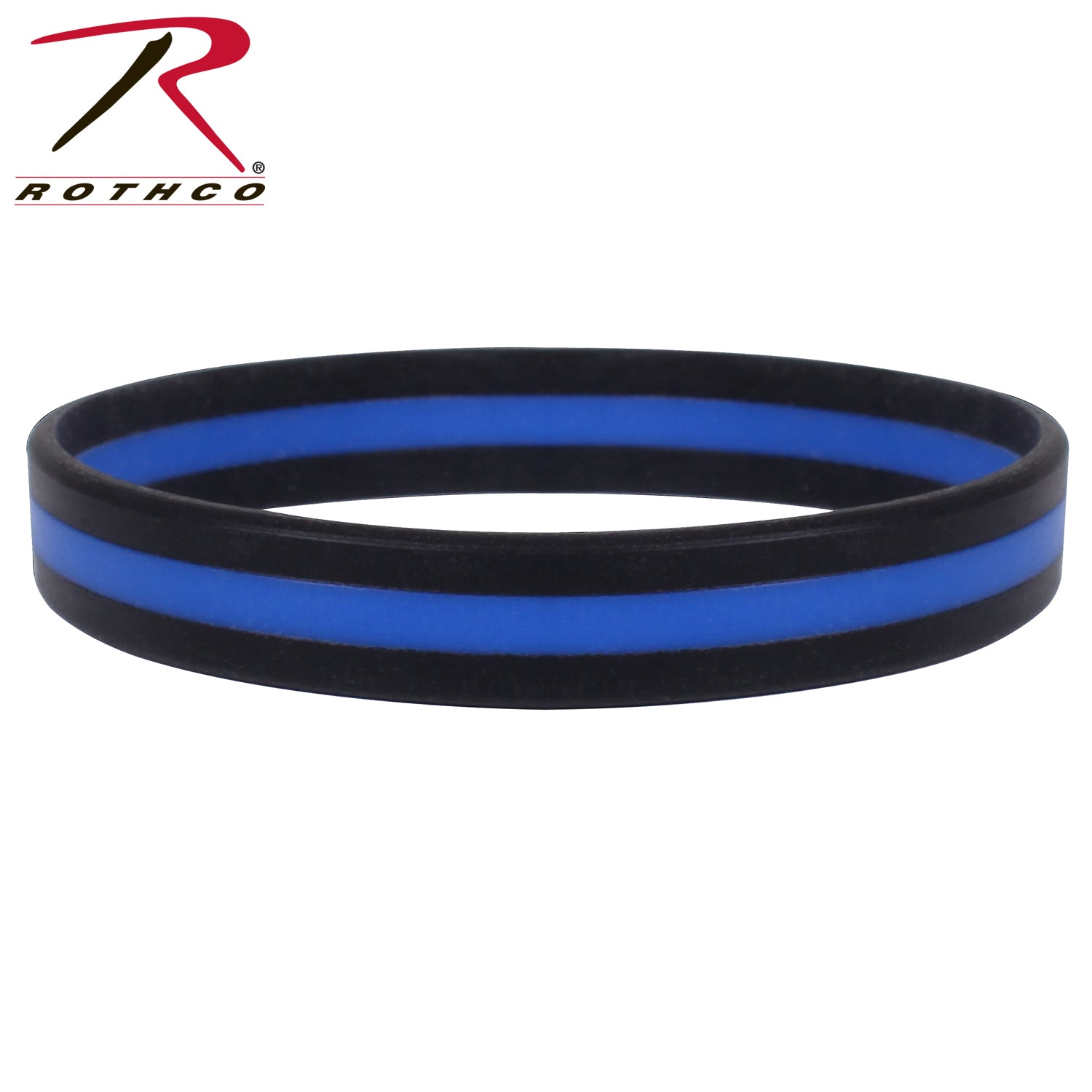 Rothco Silicone Thin Blue Line Bracelet - red-diamond-uniform-police-supply