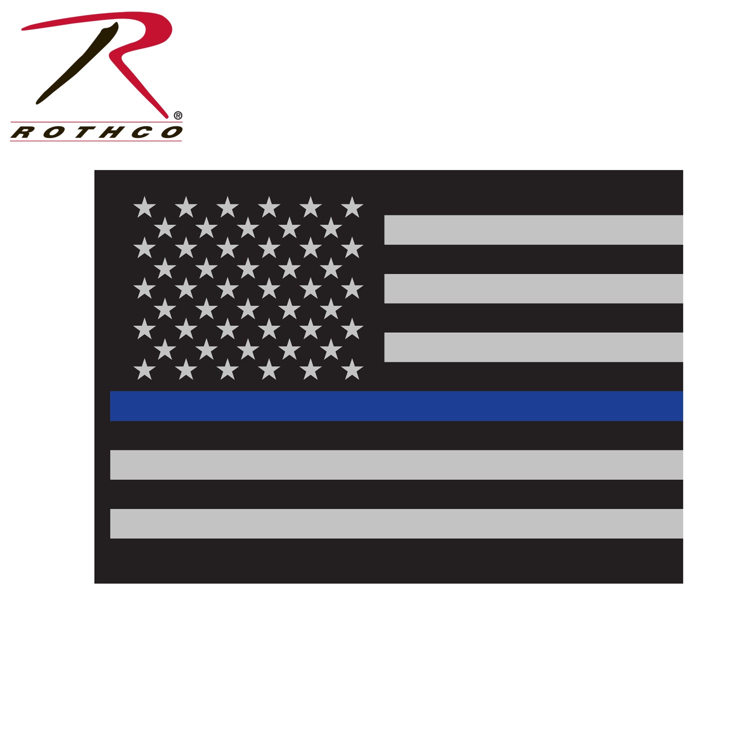Rothco Thin Blue Line Flag Decal 3" X 4-1/4"