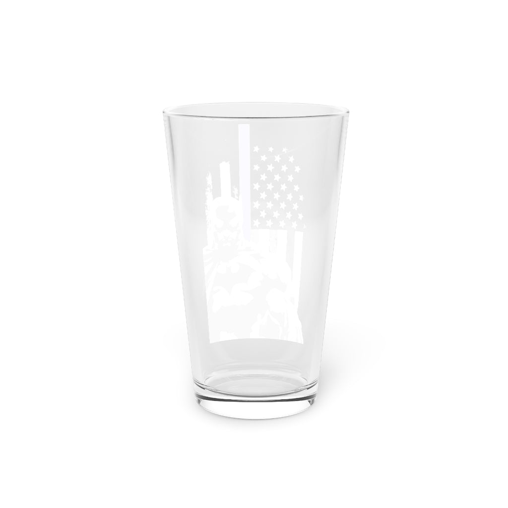 Pint Glass, 16oz - Batman Blue Line