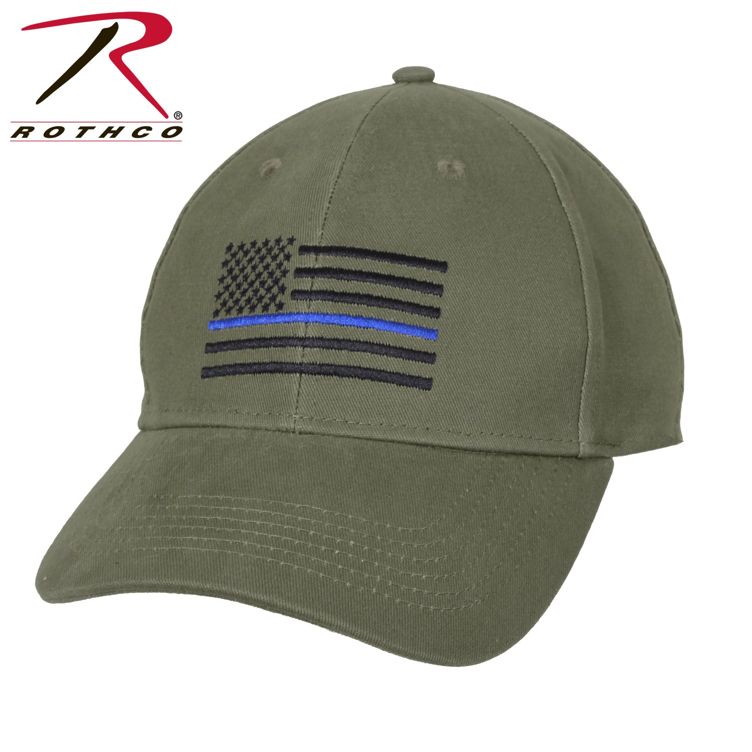 Rothco Thin Blue Line Flag Low Profile Cap - red-diamond-uniform-police-supply