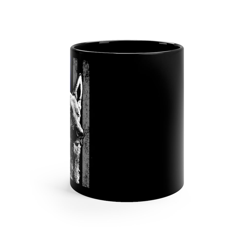 Black mug 11oz - K-9 Blue Line
