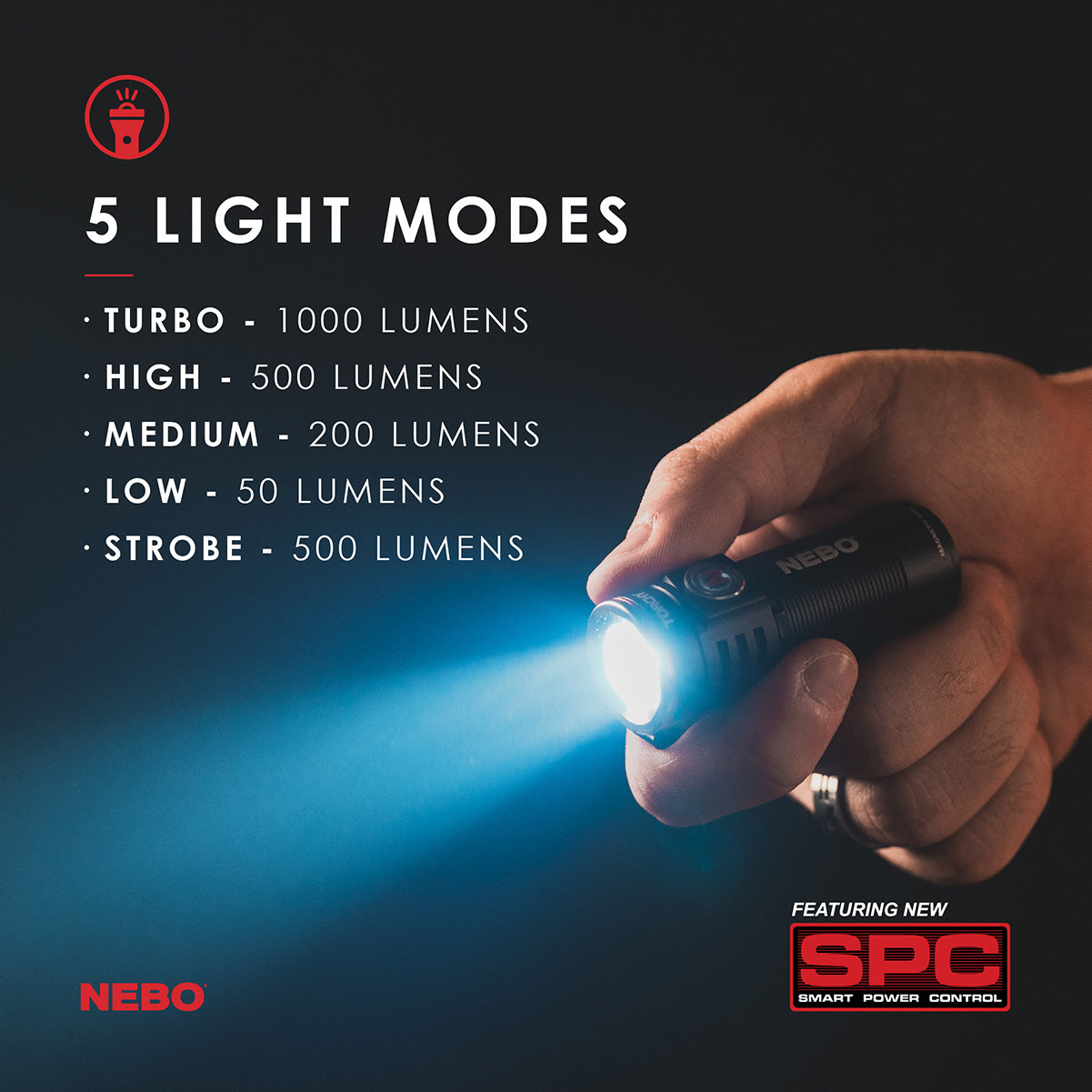 NEBO Torchy Ultra Compact Rechargeable Flashlight