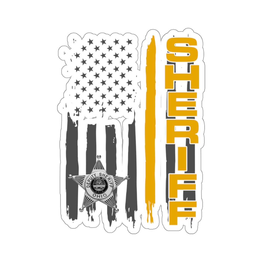 Kiss-Cut Stickers - Ohio Sheriff Vertical