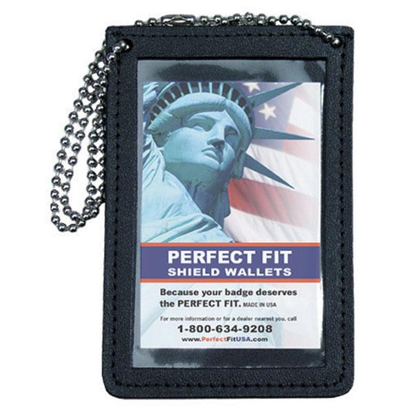 Perfect Fit Double ID Neck Holder w/ 30" Chain - red-diamond-uniform-police-supply
